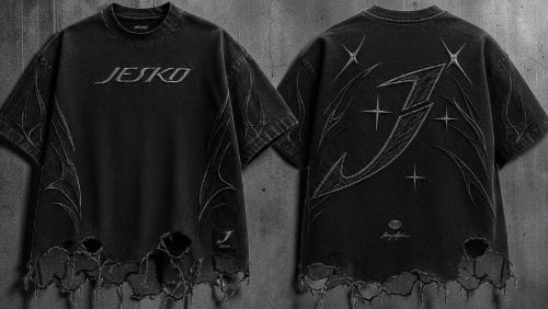 JESKO distressed crop tee